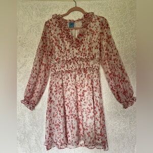 CeCe Red Floral Kids Dress